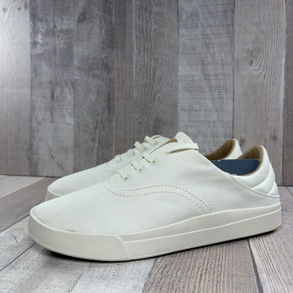 Olukai Kohu Canvas Women's Size 8 Casual Sneakers Comfort Shoes Off White